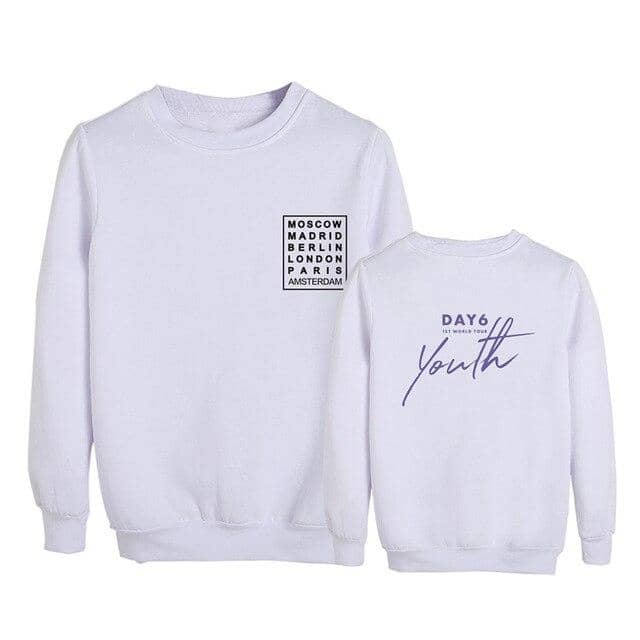 KPOP Boys Sweatshirt – Unisex Casual Concert Pullover for Men & Women with Letter Prin