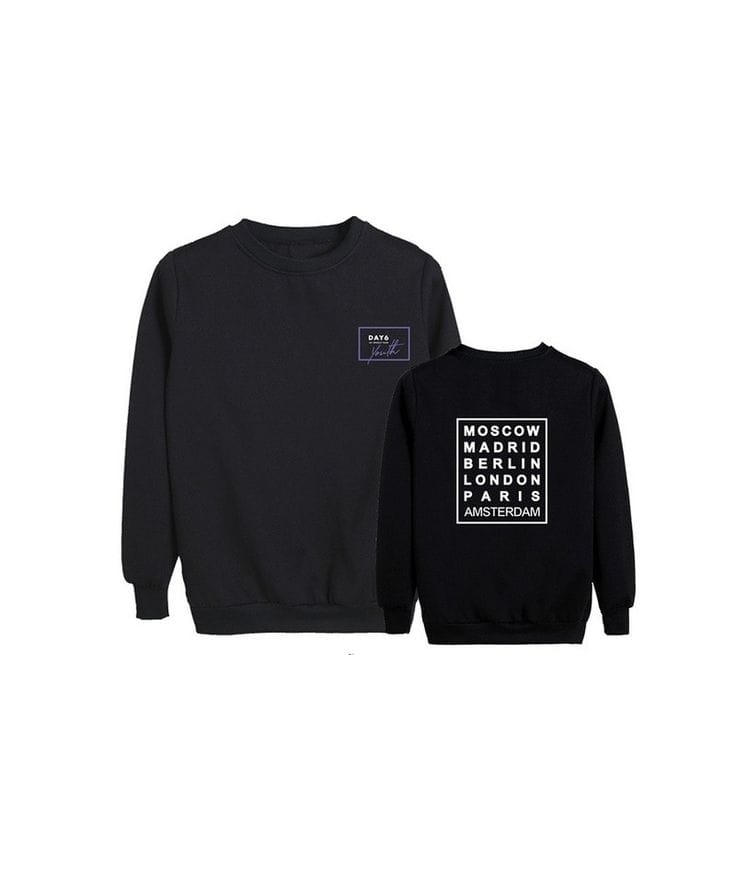 KPOP Boys Sweatshirt – Unisex Casual Concert Pullover for Men & Women with Letter Prin